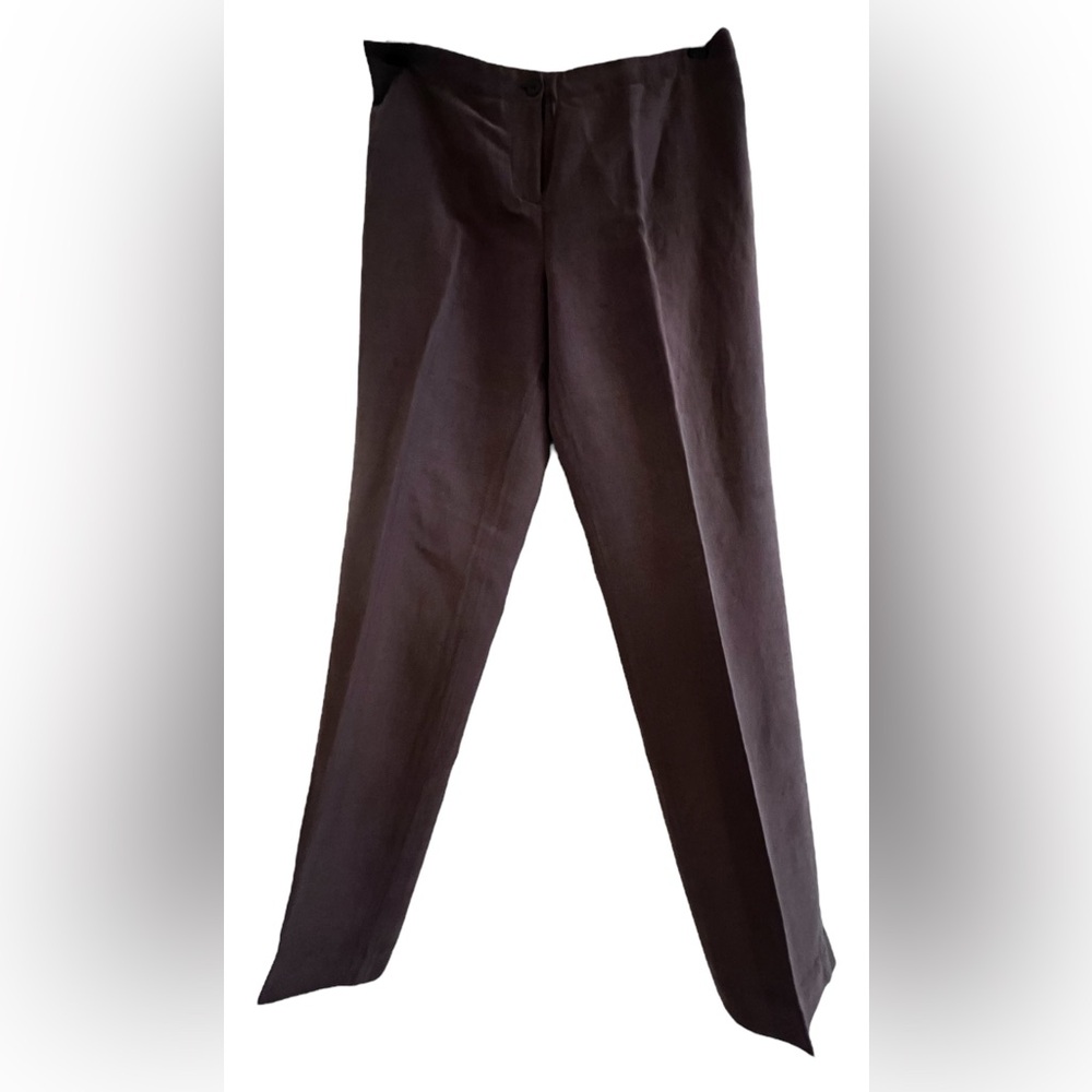 Liz Claiborne Michaela Women’s Trouser Brown Size 8  72%silk/ 28% Linen